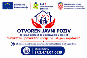 Slika: Poziv na uključivanje u projekt „Pokretni i povezani: socijalne usluge u zajednici“