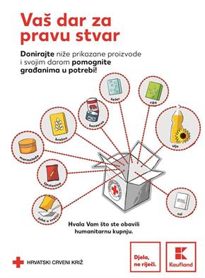 Slika: Prikupljanje prehrambenih proizvoda u Kauflandu