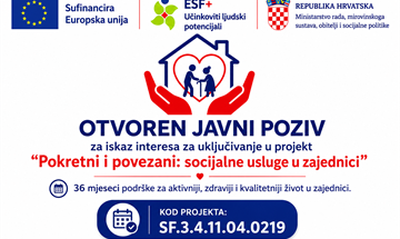 Slika: Poziv na uključivanje u projekt „Pokretni i povezani: socijalne usluge u zajednici“