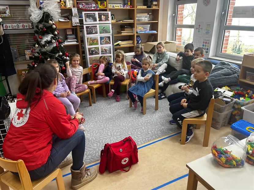 Slika: Edukativna radionica prve pomoći u Dječjem vrtiću Lekenik