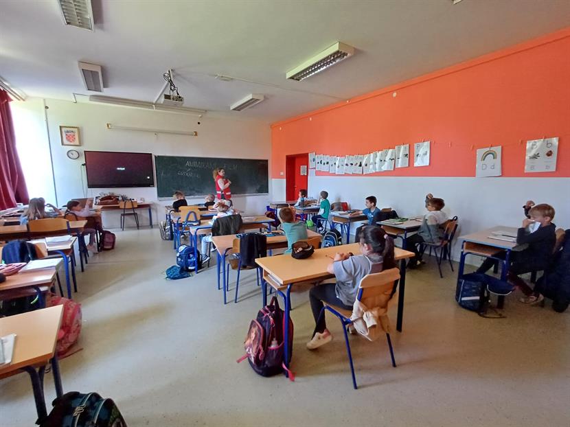 Slika: Edukativna radionica o pravima djeteta za prvašiće OŠ Braća Ribar